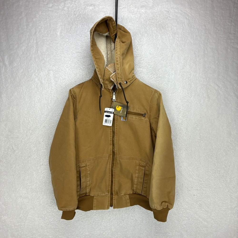 Carhartt Wildwood Jacket Sherpa Lined Womens Medium 100815-211 Brown NWT‎ READ